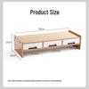 Beifang Bamboo Monitor Riser with 3 Storage Drawers