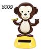 Solar Powered Car Decoration Ornaments, Shaking Head Monkey Toy, Banana Holding Colorful Dashboard Toy Figure, Swinging