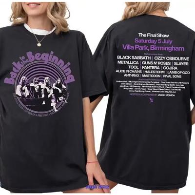 Black Sabbath and Ozzy Osbourne Back To The Beginning Merch Event Tee with Lineup Women Men T-Shirt Ins Y2k New Brand New Style