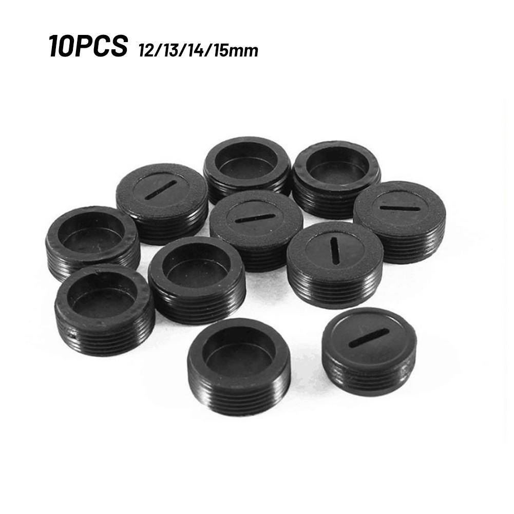 10Pcs 12/13mm Carbon Brush Holder Cap Brushes Cover Black Plastic Screw Carbon Brush Holder Cap For Electric Drill Angle Grinder