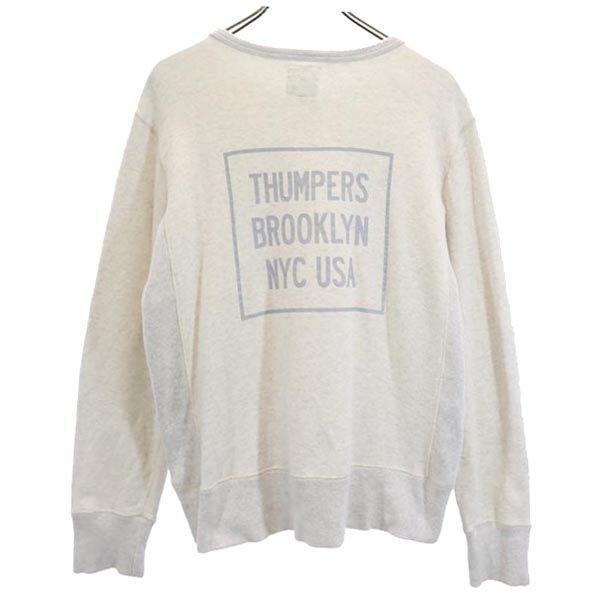 THUMPERS Back Print Long Sleeve Sweat M Japanese-made Sweatshirt Men's Used