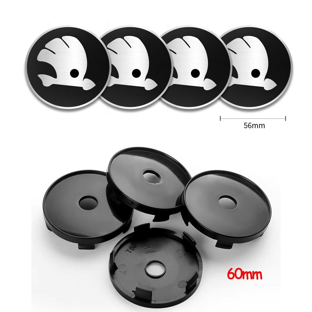 56/60/68/65mm Car Styling Wheel Center Hub Caps Rim Cover Badge Sticker For Skoda Octavia Fabia Rapid Superb Kodiaq Karoq Kamiq