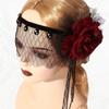 Personality Feather Halloween Masquerade Mask Fashion Funny Fancy Rose Lace Face Mask Lightweight Black Mesh Mask Party Props
