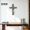 Metal Tree Wall Hanging Cross Art, of Life Crosses Retro Style Art Decor, for Garden Living Room Bedroom Gradient Color