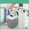 Bag 75l Storage Collapsible Tall Clothes Basket Canvas Material Capacity Large