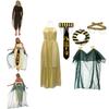 Egyptian Pharaoh Cleopatra Cosplay Costume With Polyester Fabric For Adults