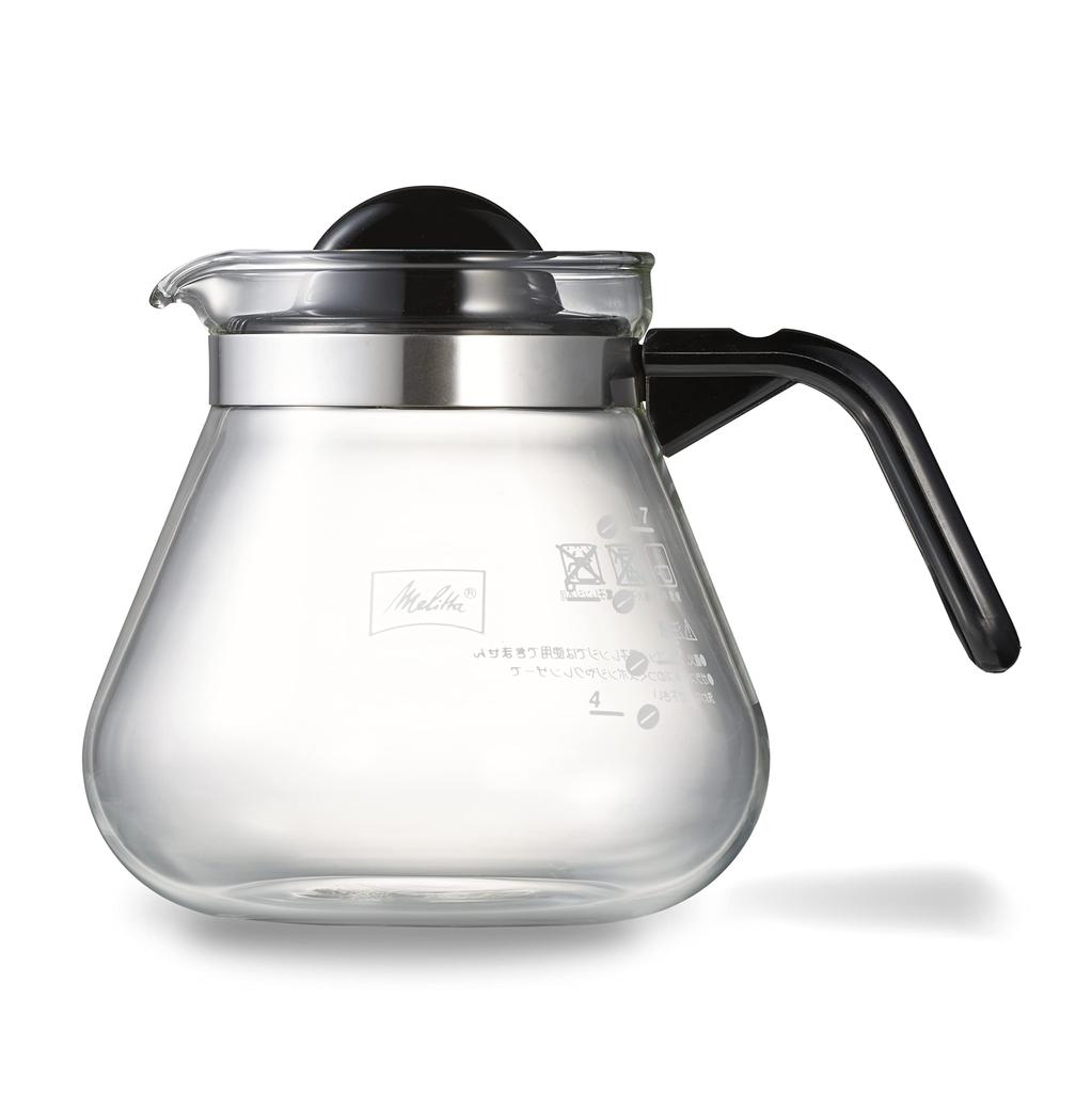 Melitta Coffee Tea Server Glass Tea Strain Included 1L 8 Cups Glass Pot Caferina Series MJ-9303 Clear