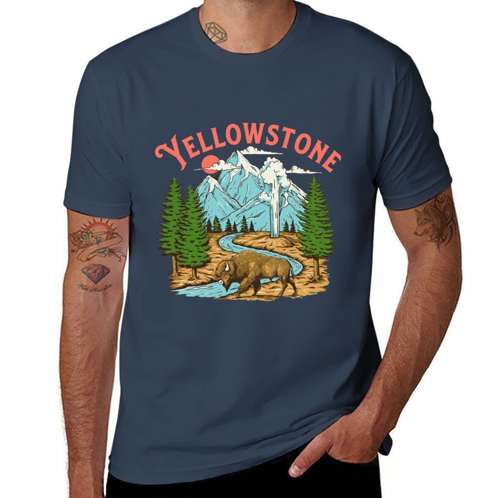 Yellowstone National Park Tshirt Labor Work Casual Tshirt S