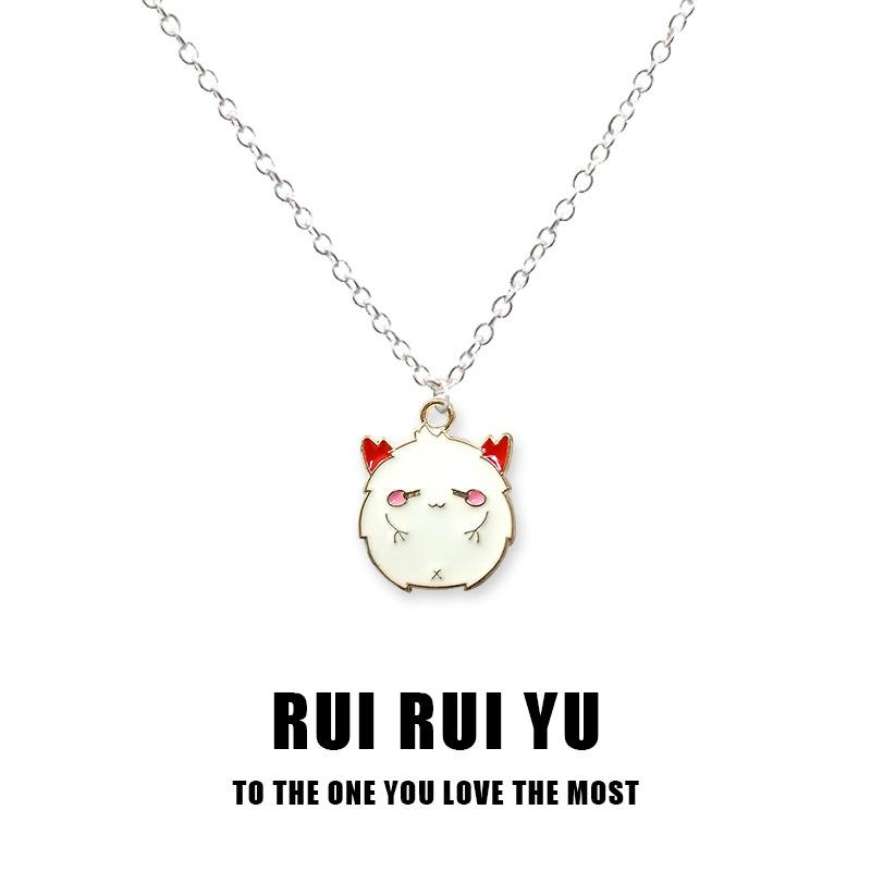 LWN Trendy Cute Little Devil Pendant Necklace Cartoon Bunny Necklace for Women Sweater Decoration Jewelry GiftS