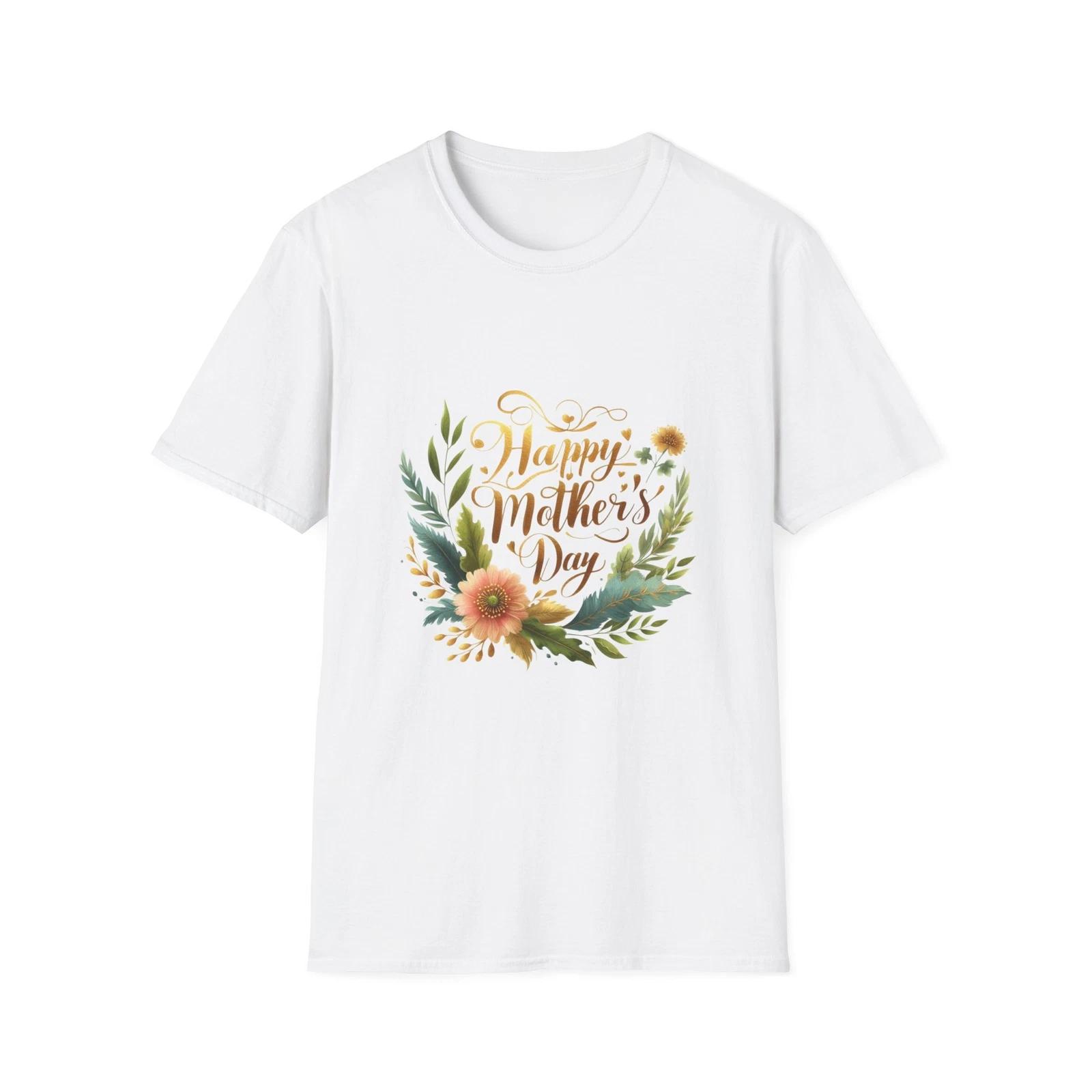 Mother s Day Floral T-Shirt, Unisex Tee, Softstyle Shirt, Gift for Her, Floral S