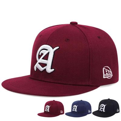 Unisex Letter A Embroidery Baseball Cap Cotton Snapback Hip Hop Caps Outdoor Summer Hats for Women and Men Adjustable Casual Hat