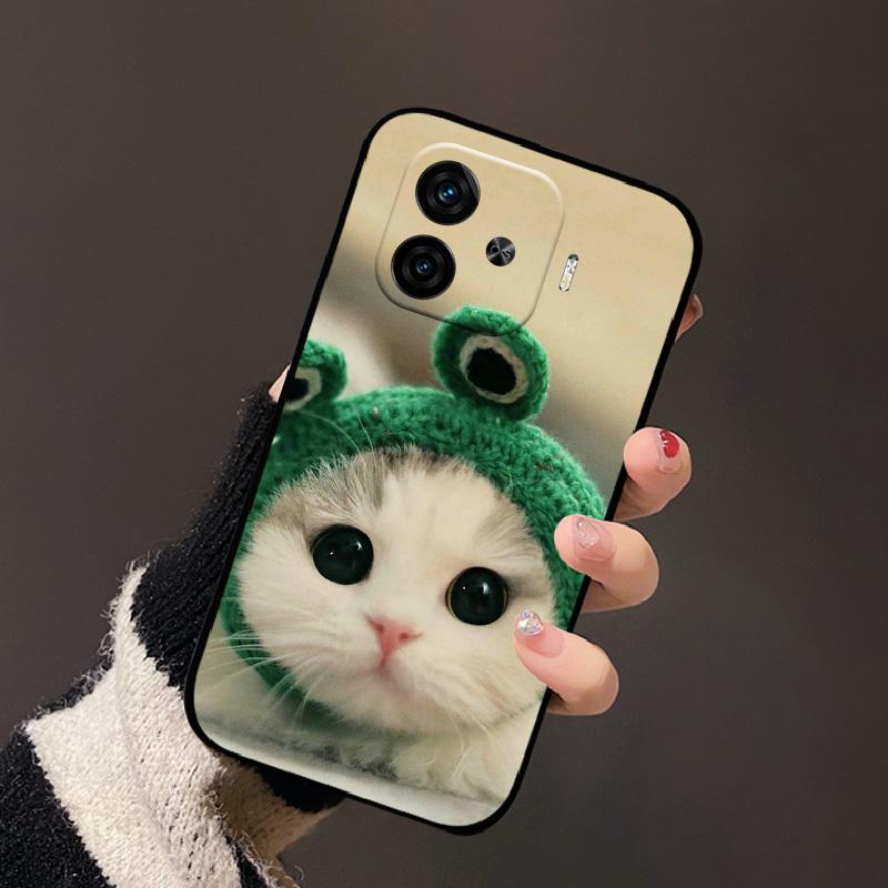 Für Vivo IQOO Z9 Turbo Rückabdeckung Mode Schwarz Weiches TPU Silikon Handyhülle Für IQOO Z9 Turbo 5G Handy Schutzhülle Fundas