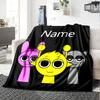 Customiz Name Personality Sprunki Themed Blanket Soft &Warm Sofa Office Bed Travel Lunch Break Blanket, Gift Suitable All Seasons