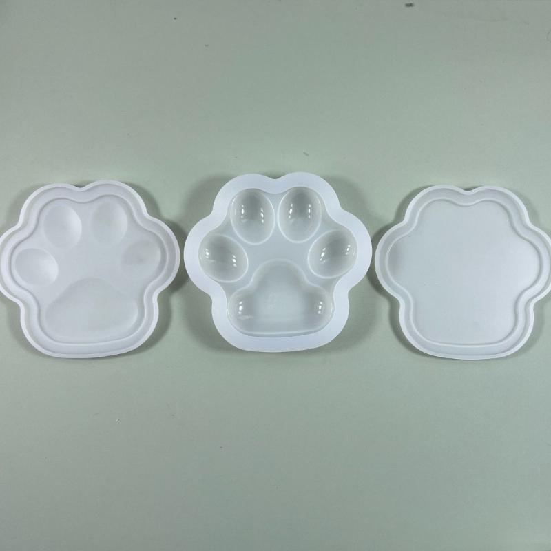 Cat Paw Shape Box Epoxy Molds Silicone Jar Resin Molds for DIY Cat Claw Storage Box Personalize Cat Claw Organizer Molds