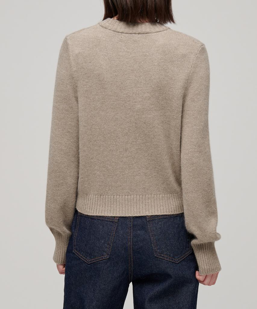 MUSINSA STANDARD WOMAN Women'S Angora Blend Crew Neck Knit [Heather Beige]