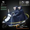 Double Motorcycle Raincoat Electric Car Power Car Matching Mother and Child Plus Size Thickening, Widening and Lengthening 2 Single Poncho