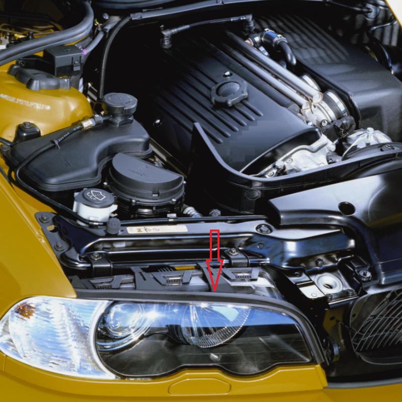 For BMW 3SERIES E46 330Ci M3 Car Front Upper Headlight Cover Strips Trims Headlight Sealing Strip Gasket 63128384489 63128384490