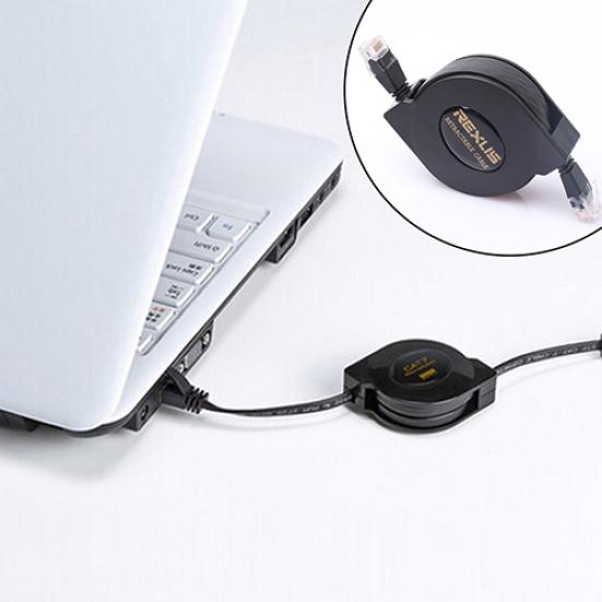 6.6/4.9/3.3 Ft Cat 6 Twisted Pair 7 Cat Network Ethernet Patch Cable Retractable