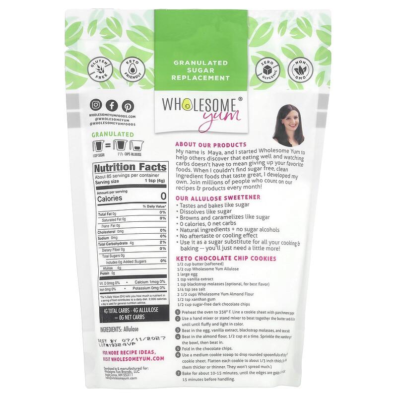 Allulose Sugar Replacement, Granulated, 12 Oz (340 G)