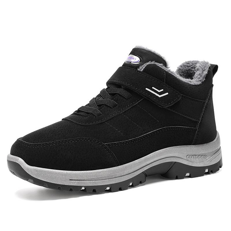 Cotton shoes autumn and winter casual cotton boots large size piled thickened hiking shoes outdoor walking elderly sports shoes