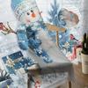 Christmas Ball Snowman Snowflake Vintage Yarn Curtain Window Tulle Curtains For Living Room Kitchen Window Sheer Voile Curtains