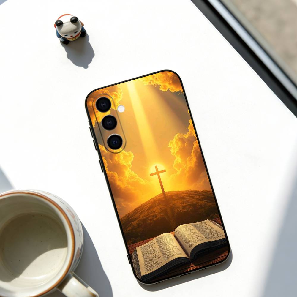 Jesus Christ Phone Case For Samsung Galaxy A73,A72,A71,A70,A53,A52,A51,Soft Silicone Black Cover