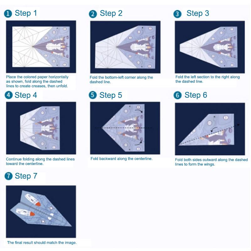 Children'S Beginner Origami Encyclopedia 3D Colorful Paper Airplane Folding Creative Classic Diy Toy For Kids