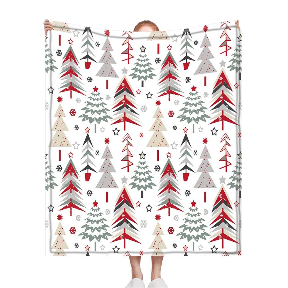 1pc Snow Pine Microfiber Blanket Super Soft Throw Blankets For Bed Bedspread Sofa Decorative Camping Picnic Winter Warm Blanket