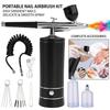 Multifunctional Airbrush Kit with Air Compressor 2 Gears Handheld Nail Charms Wireless Air Brush Rechargeable Portable