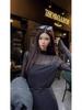Women's French Retro Sheer Slim Fit Turtleneck Shirt - Spring/Autumn Layering Top