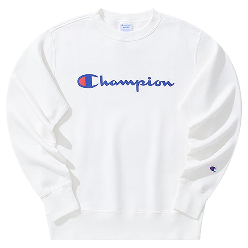Champion Men's Script Logo Fleece Lined Round Neck Sweatshirt