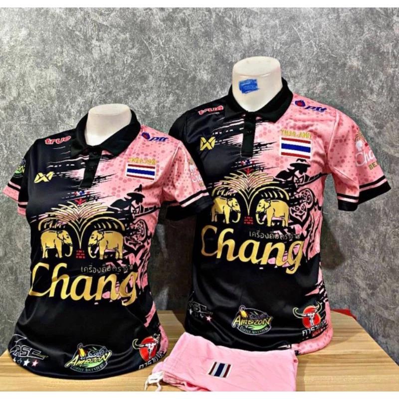 Thajsko FOTBALOVÝ NÁRODNÍ TÝM DRES DOMÁCÍ FANOUŠEK Potisk Polo Unisex Muži Ženy Rychleschnoucí Krátký Rukáv Uniforma Logo Slona Sport