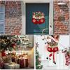 Twinkling Christmas Mitten Wreath, Christmas Lighted Werath Front Door Artificial Garland, Christmass Balls Hanging For Par