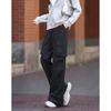 Women's Pleated Cargo Pocket Flared Casual Pants