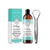 Coconut Mint Pulling Oil Mouthwash Alcohol-free Teeth Whitening Fresh Oral Breath Tongue Scraper Set Mouth Health Care