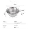 Original Outdoor 304 Stainless Steel Bowl Fruit Bowl with Handle Camping Utensils Hanging Storage Bag Snow Bowl *4