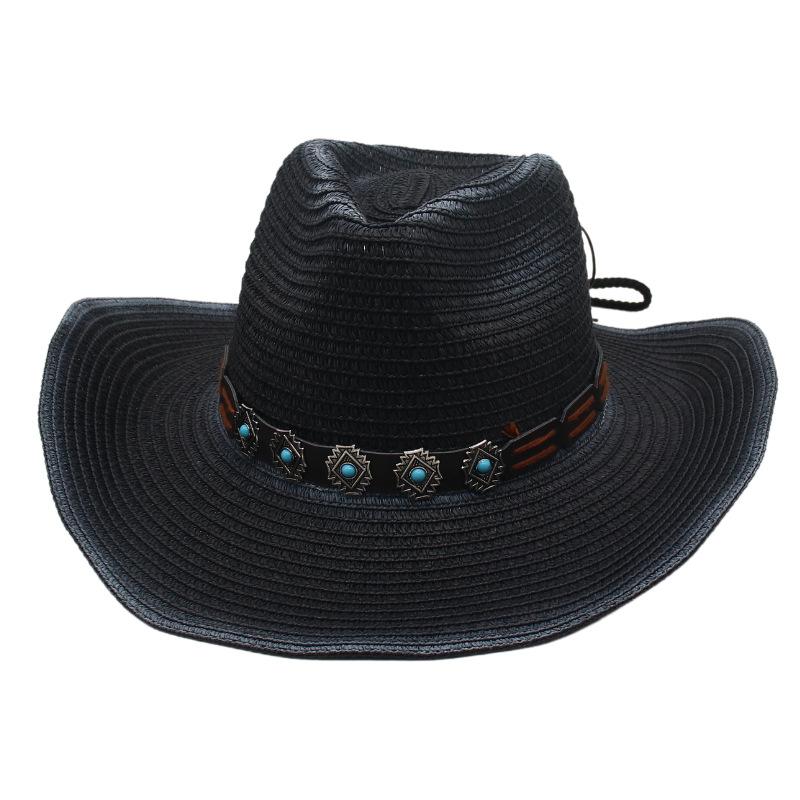 Straw Hat Wide Hat Straw Hat Men'S And Women'S Summer Sun Protection Sun Hat Beach Seaside Vacation Sun Hat