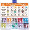 120pcs Car Fuses for Car/Truck/Motorcycle (2A 3A 5A 7.5A