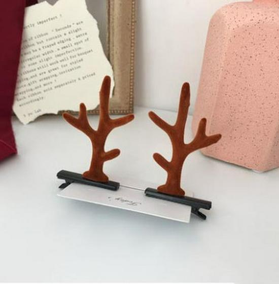 

Mori Style Reindeer Antler Hair Clip for Women - Fairy Christmas Headband Accessory