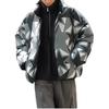 Li Ning Full Print Zipper Stand Collar Long Sleeve Down Jacket Men Outerwear Black AYMT371-1