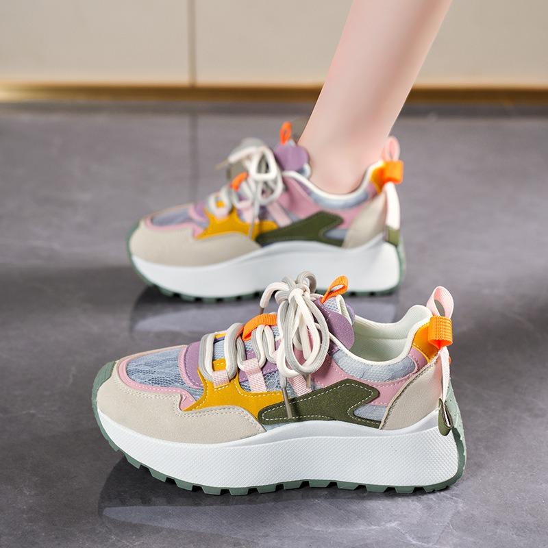 New Dad Shoes Women's Summer Student Running Sports and Leisure Mesh Breathable Hollow Women's Shoes