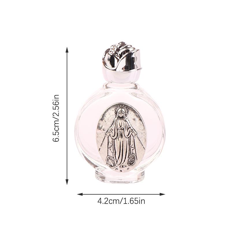 1Pc Leere Heilige Wasser Jesus Flasche Religiöse Kreuz Flasche Christian Taufe Lieferungen