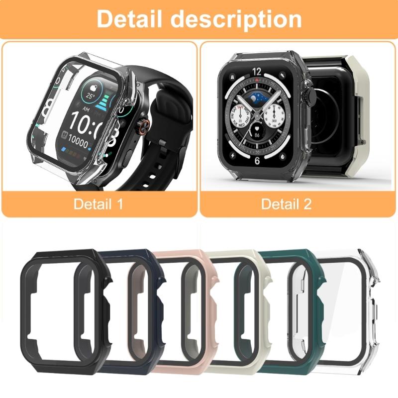 Screen Protector Case for Watch Waterproof Hard PC Bumper Protective Cover Antiscratch