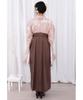 Hakama Two Shaku Sleeve Plain Graduation 4 Piece Set Hakama Lower Gorgeous G Dusk Peony Hakama [KYOETSU] Set, Kimono, Hakama, Ceremony, (Kimono,