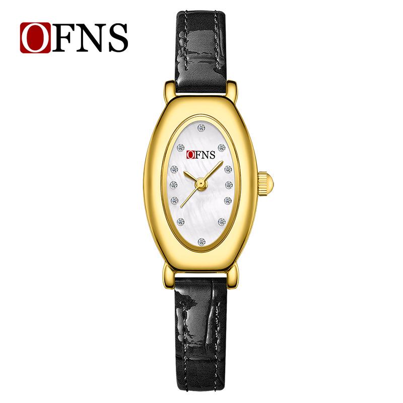 OFNS Women s Waterproof Oval Green Luxury Quartz Commuter Watch