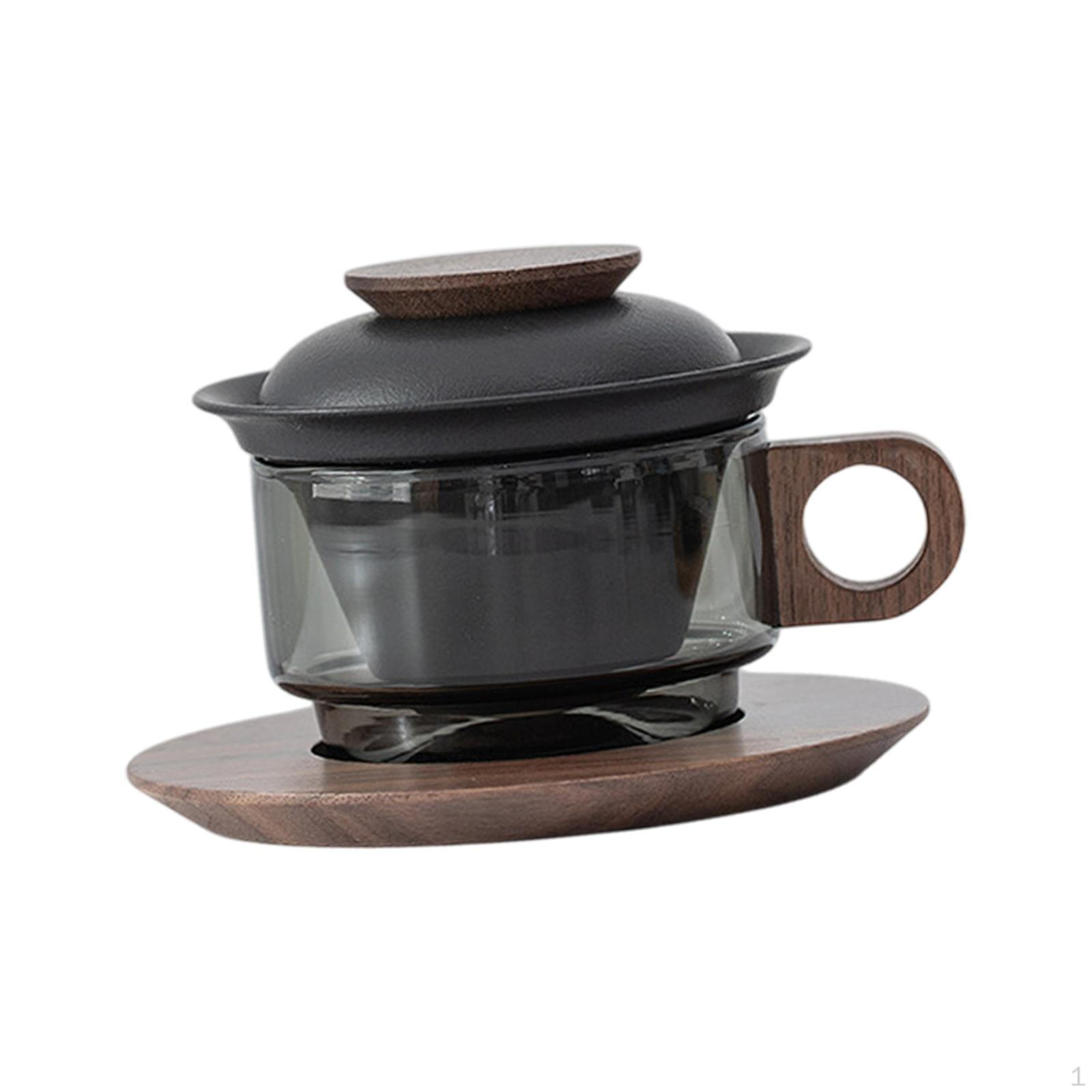 

Кружка для завтрака с блюдцем для эспрессо и латте black and Walnut