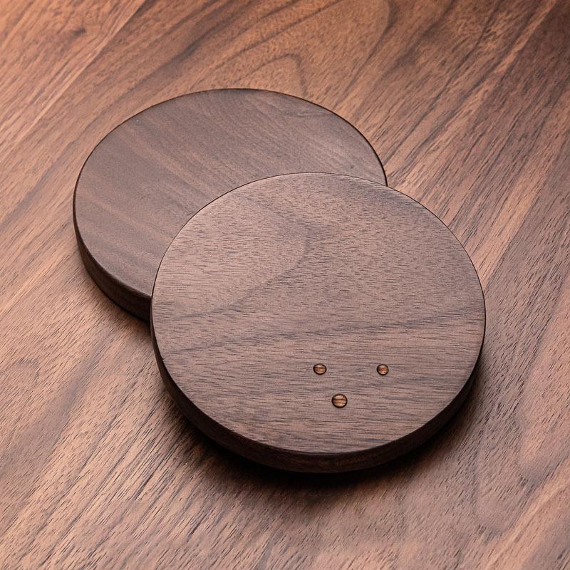 

Wooden Coaster Creative Wooden Tea Ceremony Teacup Beech Insulation Pad Walnut Pad Coffee Coaster Chinese Style