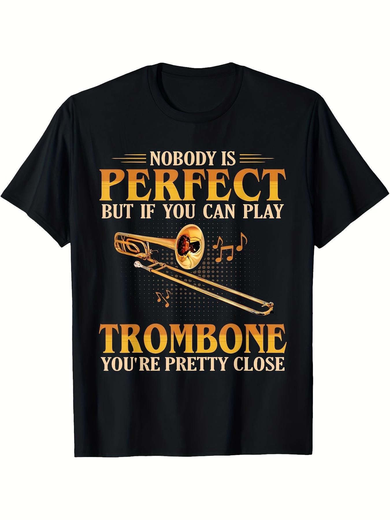 

T-Shirt y2k Trombone Player Humor T Black S