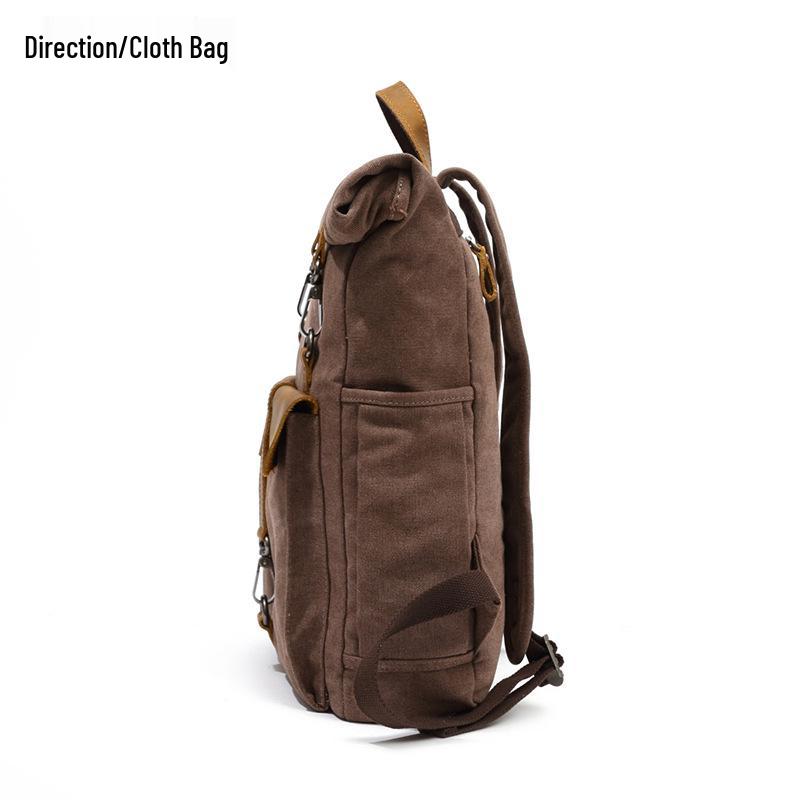 Retro Washable Canvas Backpack: Large Capacity Convertible for Laptop, Casual Travel, and Outdoor Adventures