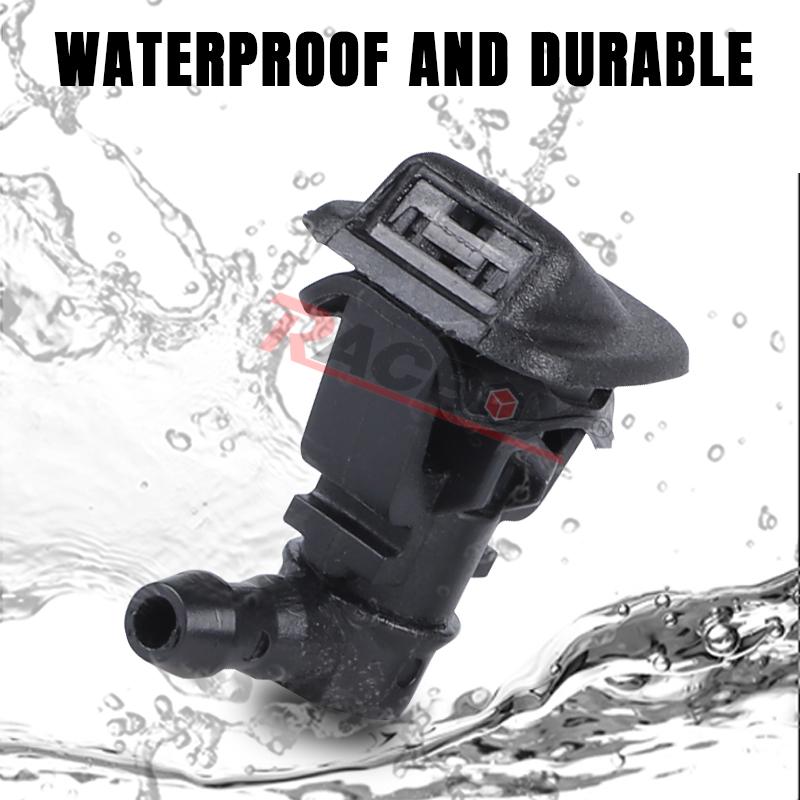 1 Pair Car Front Windshield Windscreen Wiper Washer Water Spray Jet Nozzles For Jeep Wrangler JK 2013-2017 Auto Parts 68164356AB